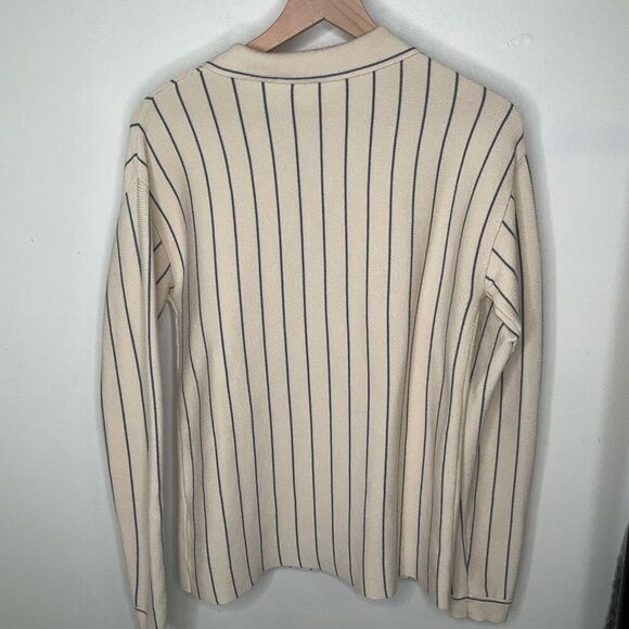 Nasty Gal Pinstripe Collared Sweater - Picture 2 of 5